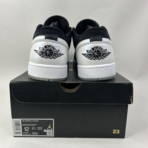 Nike Shoes Air Jordan 1 Low SE Retro “Diamond Shorts/Black White” 2024 - Picture 5 of 6